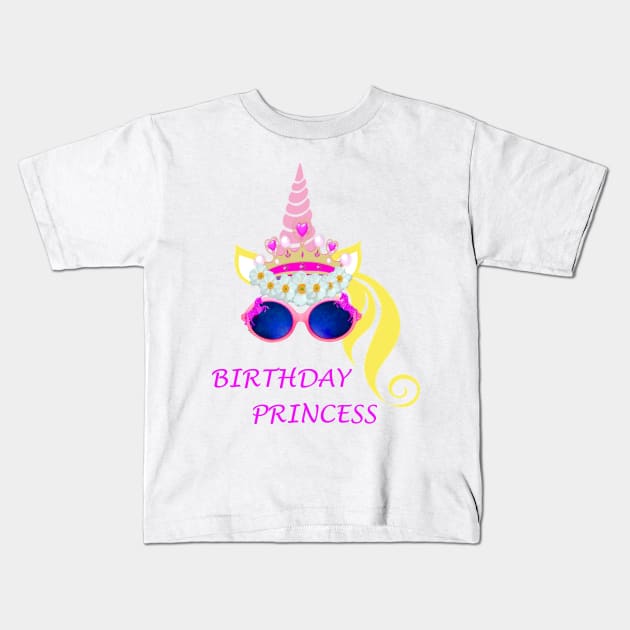 UNICORN Birthday Design Kids T-Shirt by tamdevo1